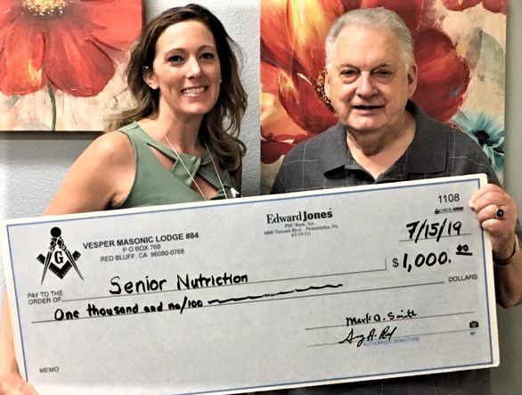 Masons donate to county Senior Nutrition Program